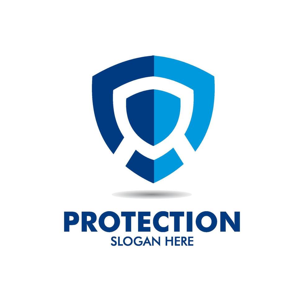 proteccion seguridad empresa logo modelo vector