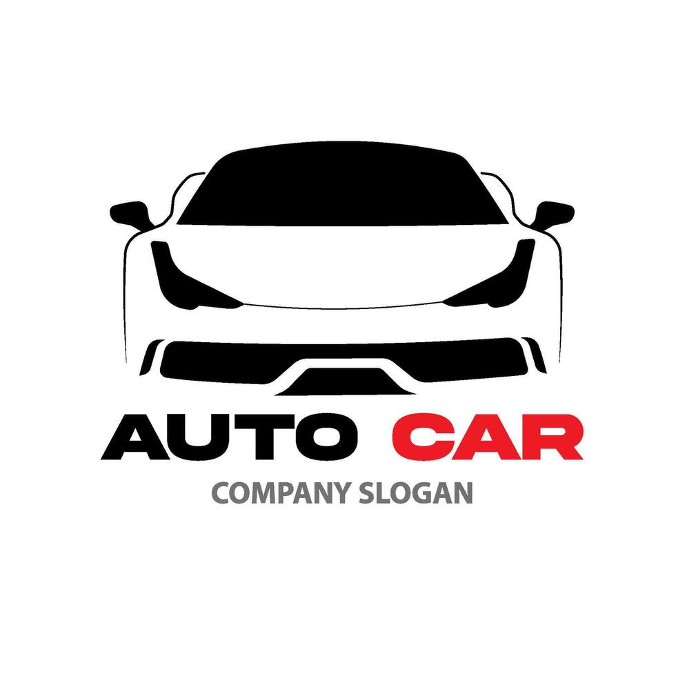 car logo silhouette front view vector