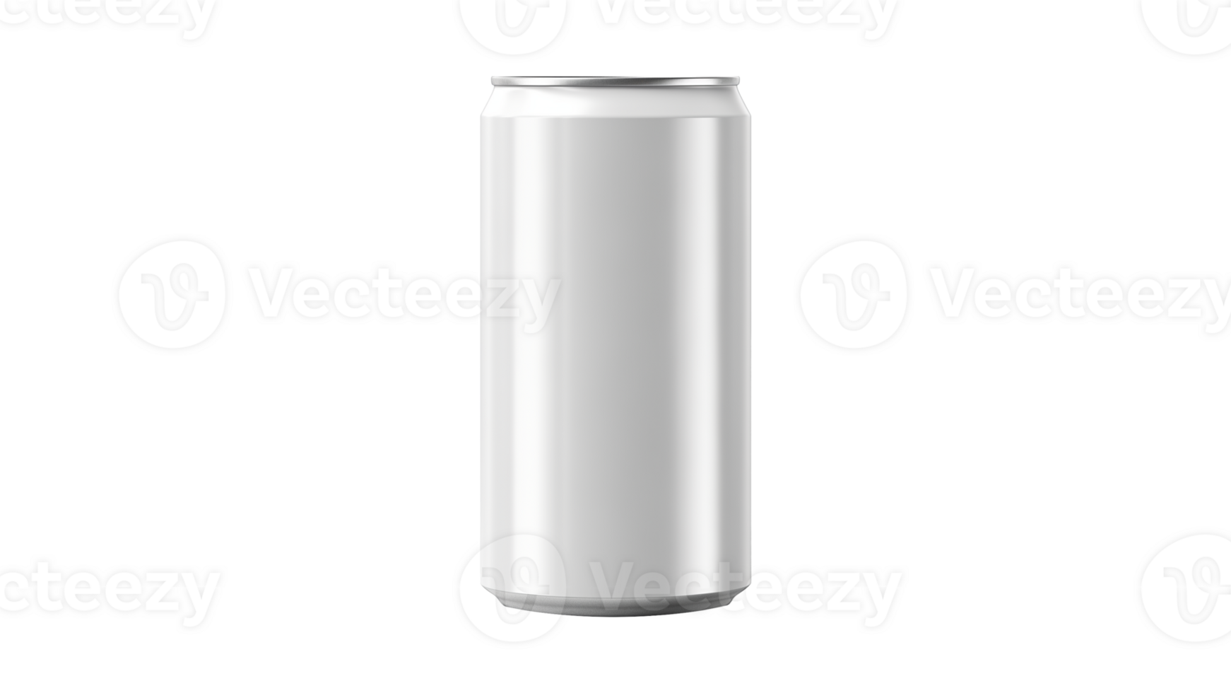 AI generated Aluminium can mockup. Silver bottle mockup cut out. Soda can mockup on transparent background png
