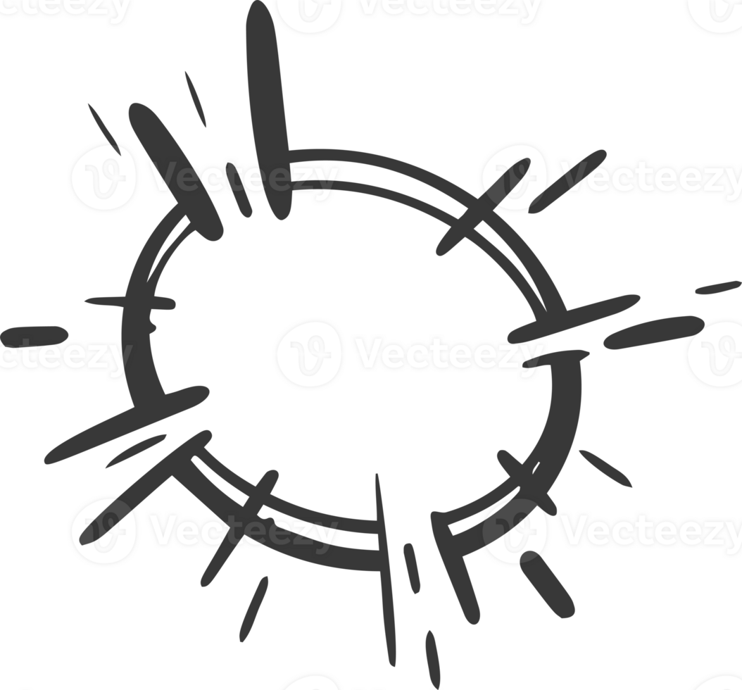 Comic speed line effect element. Anime manga boom and burst radial action. Sketch of explosion with motion spark and energy trail. png