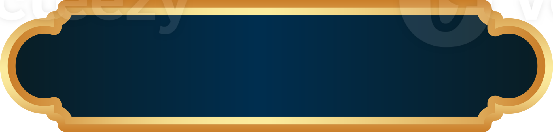 islámico Ramadán dorado marco. Arábica diseño con turco ornamento y azul antecedentes. arabesco cinta pegatina para etiqueta bandera y rebaja volantes. png