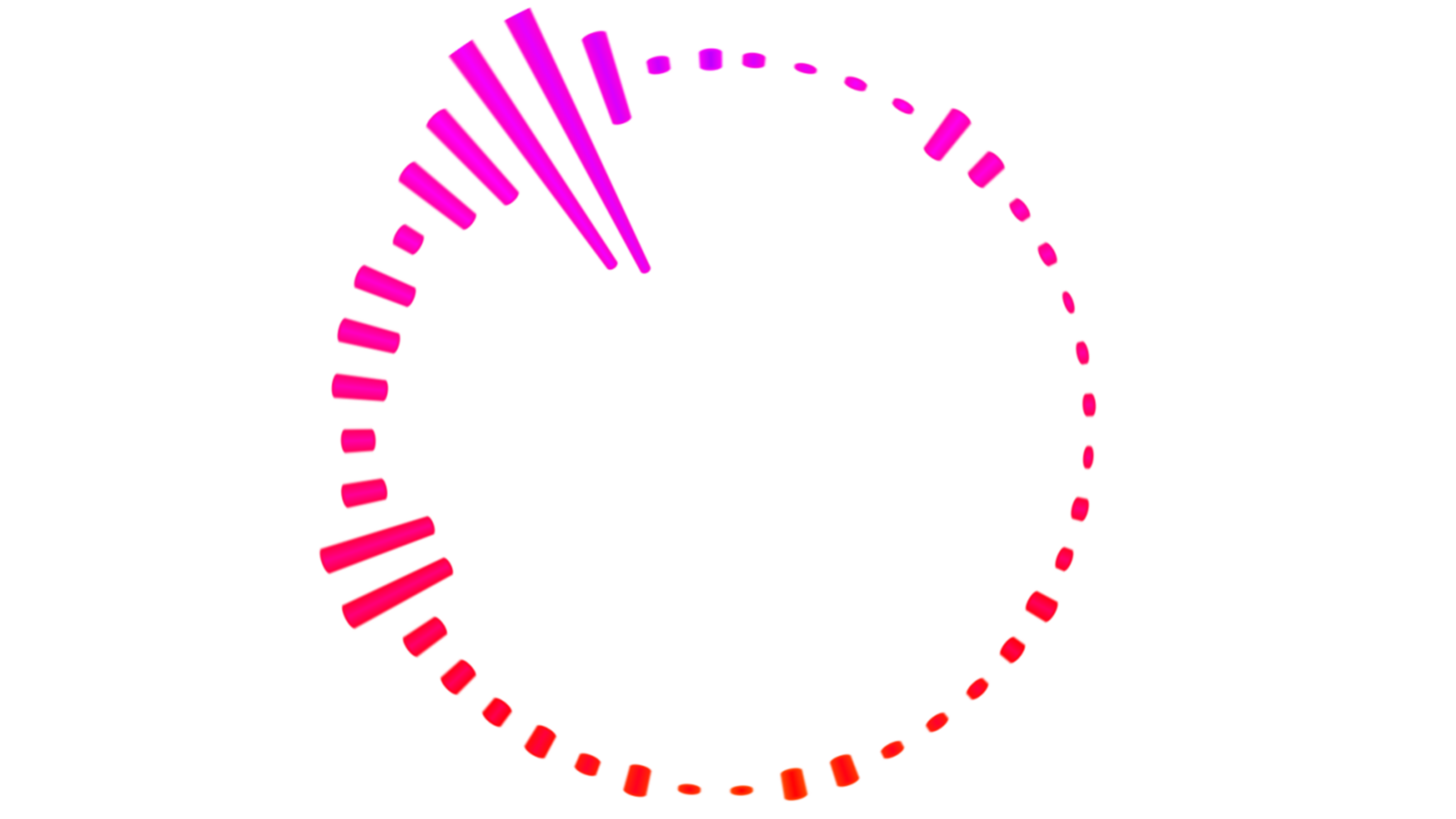 Circle shaped digital sound waves png