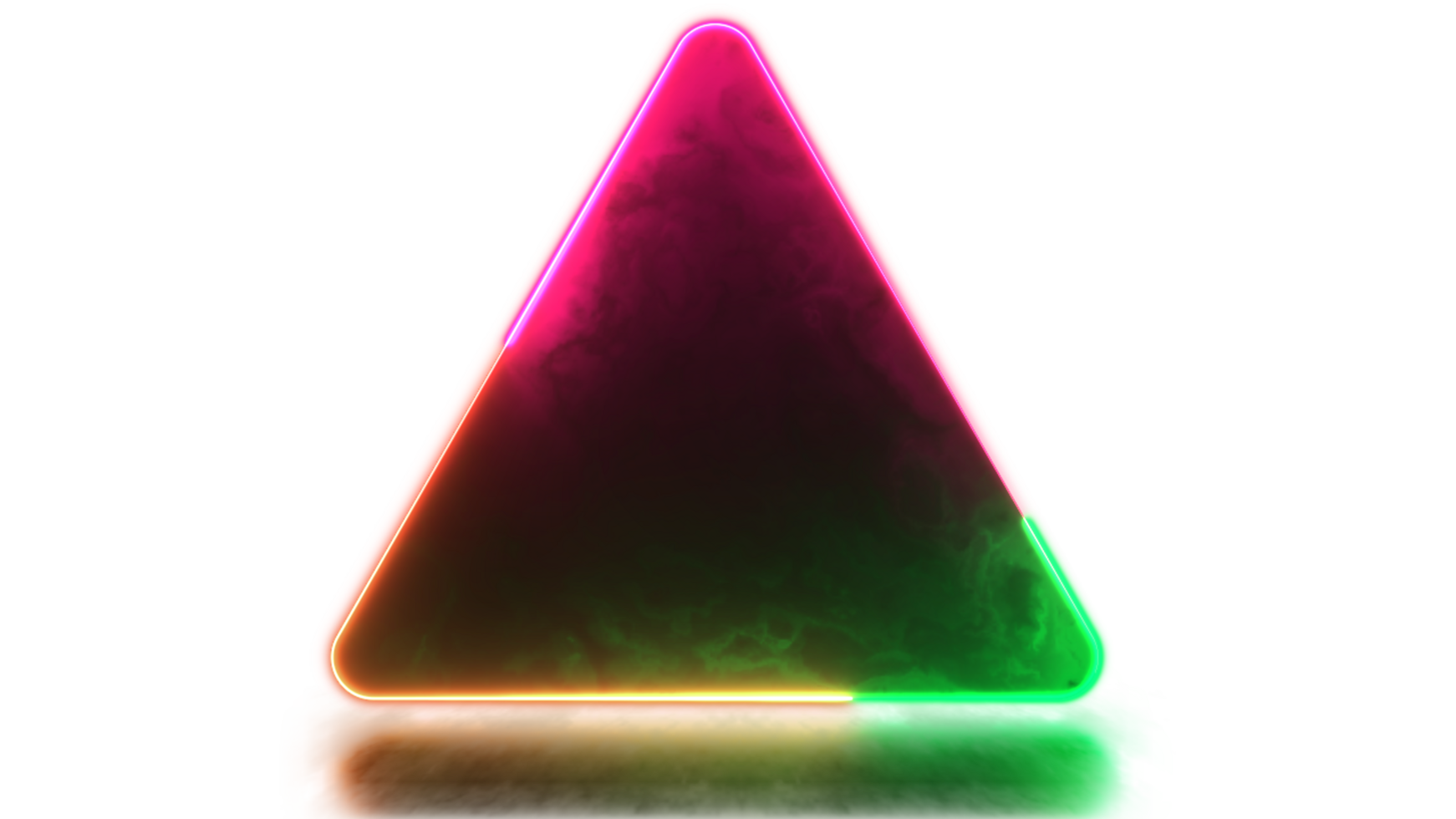 Looping glowing triangle neon frame effect png