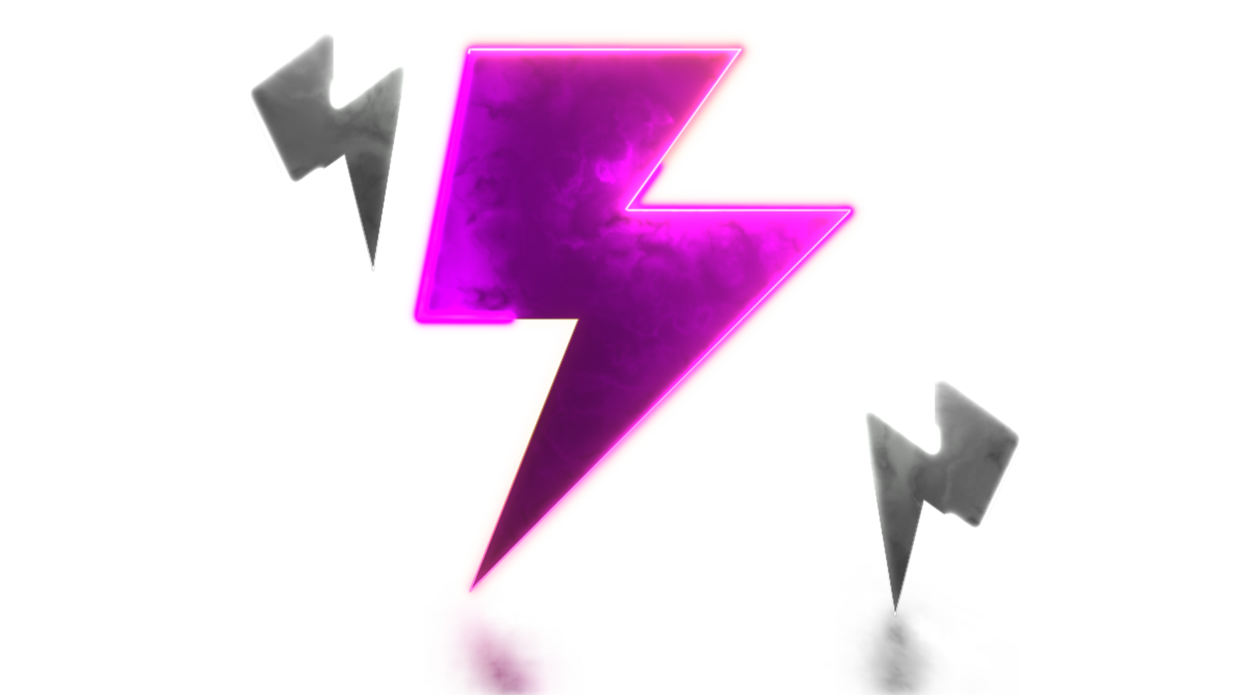 Looping neon glow effect Charging lightning icon png