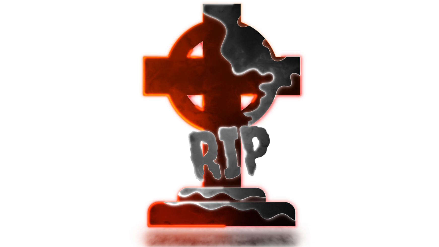 Looping neon glow effect Halloween grave png