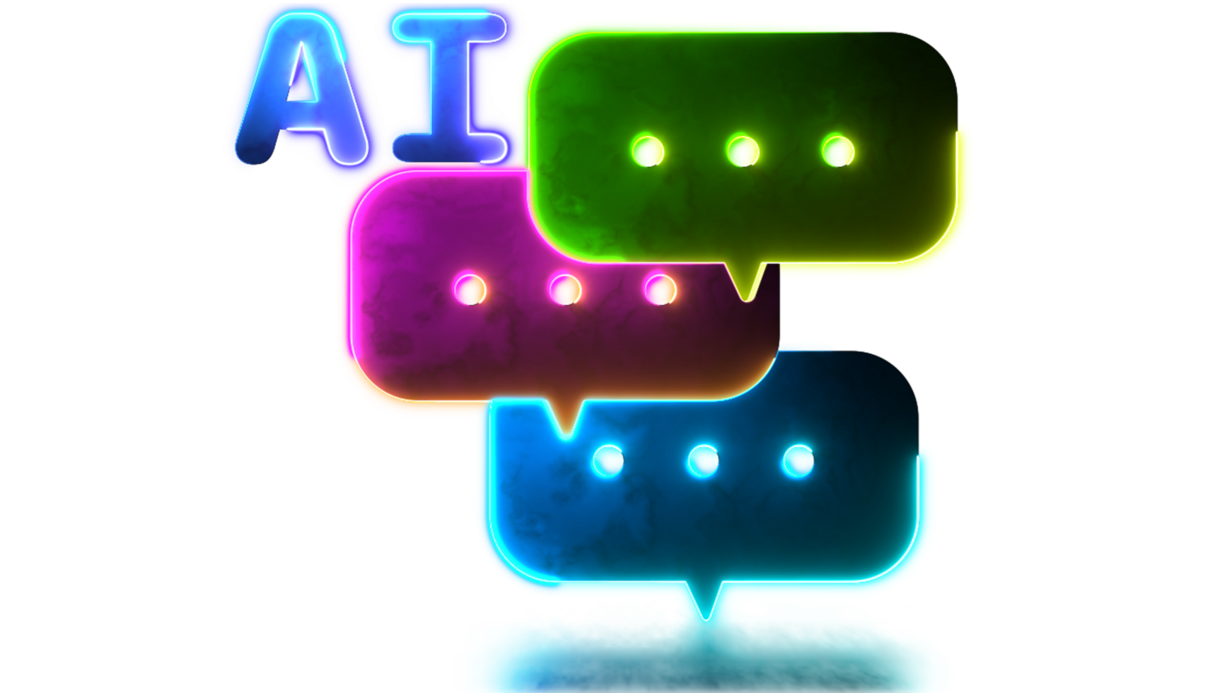 Looping neon glow effect Chat with AI png