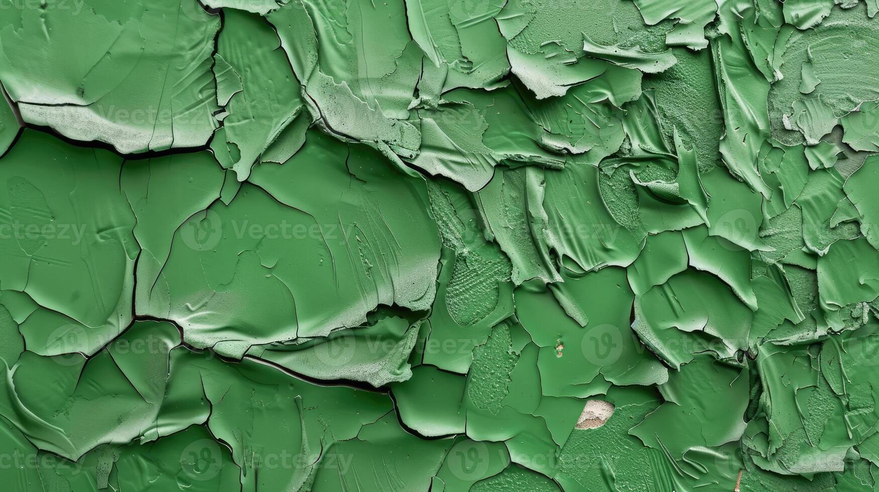 AI generated Background texture of green rough filler plaster on a facade wall. Ai Generated photo