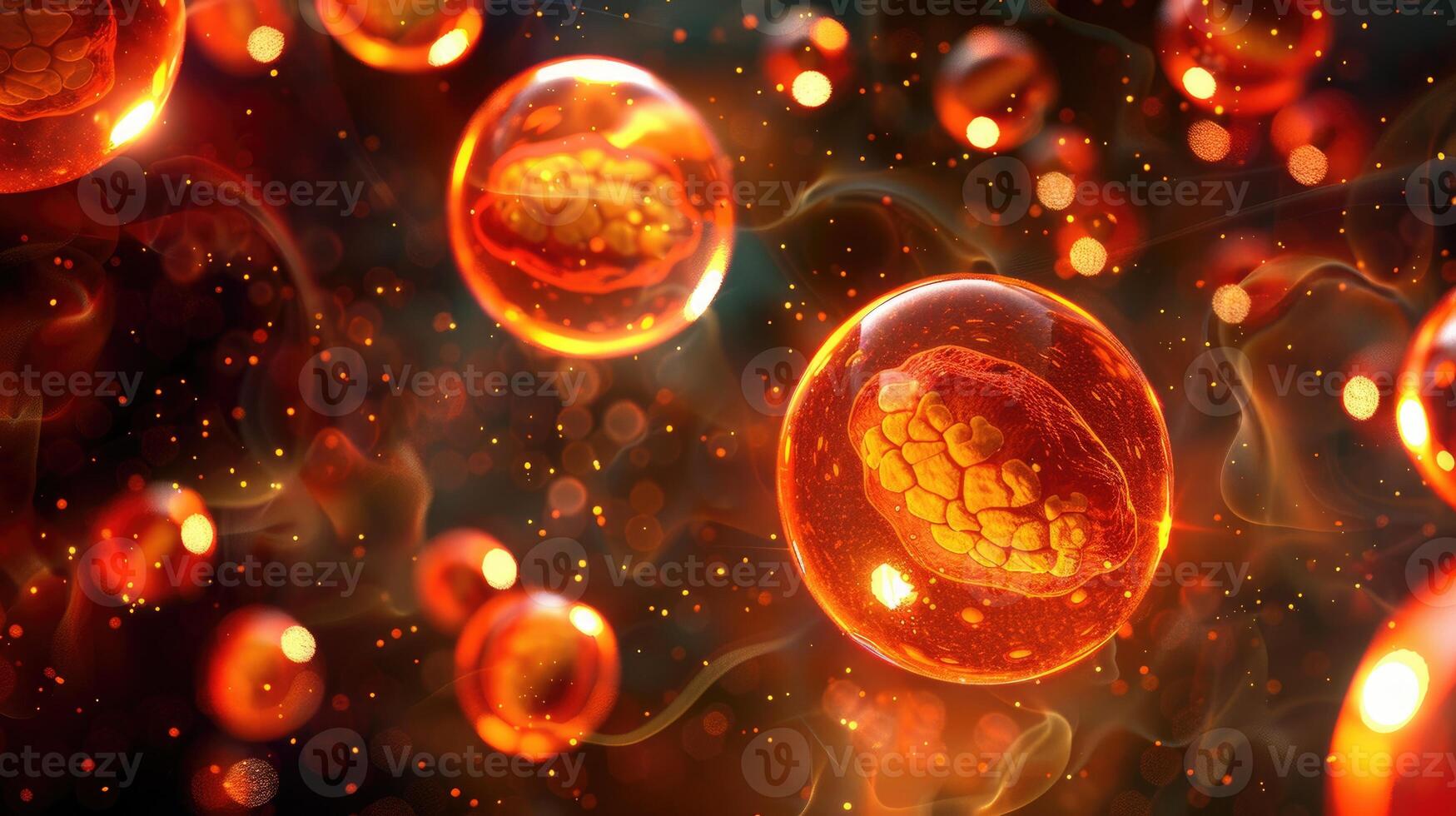 AI generated Creative depiction of embryonic stem cells in a captivating image. Ai Generated photo