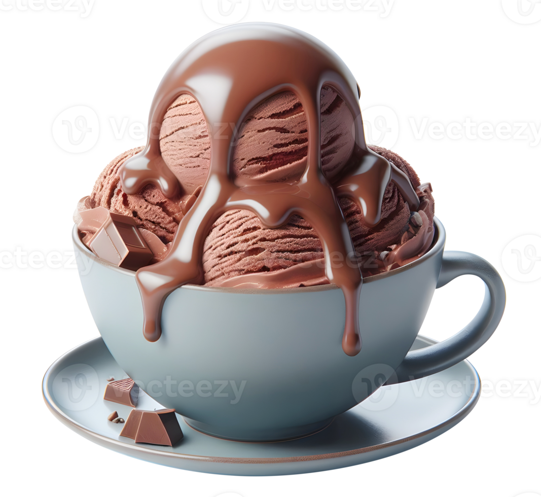 AI generated Chocolate ice cream png chocolate ice cream in bowl png chocolate ice cream in cup png dark ice cream png chocolate ice cream transparent background