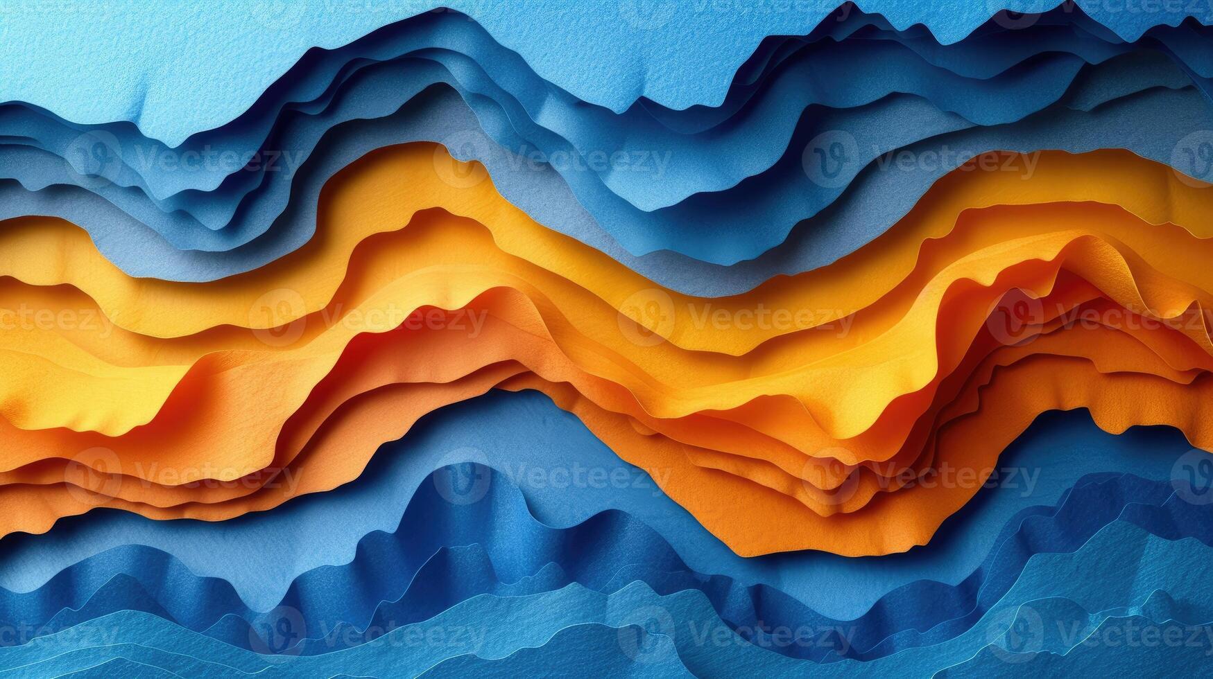 AI generated Vibrant handmade paper cutouts create a colorful and textured background. Crafty, Ai Generated. photo