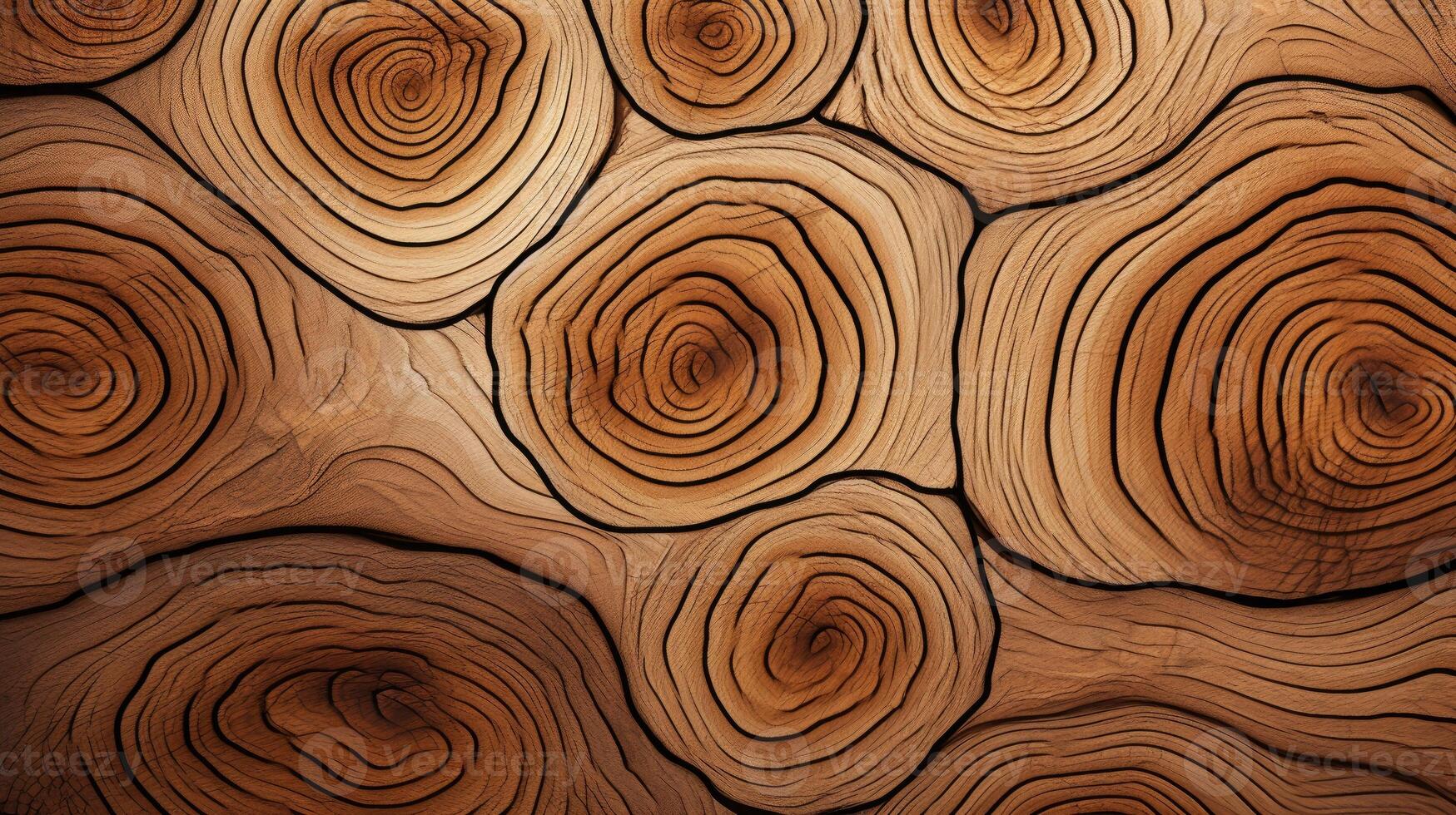 AI generated Delve into the organic warmth of a wooden cut texture. Ai Generated photo