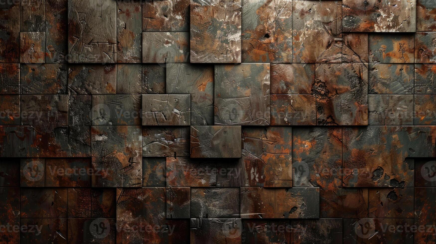 AI generated Tiled metal texture adds a contemporary touch, with reflective surfaces creating an industrial yet elegant ambiance, Ai Generated. photo