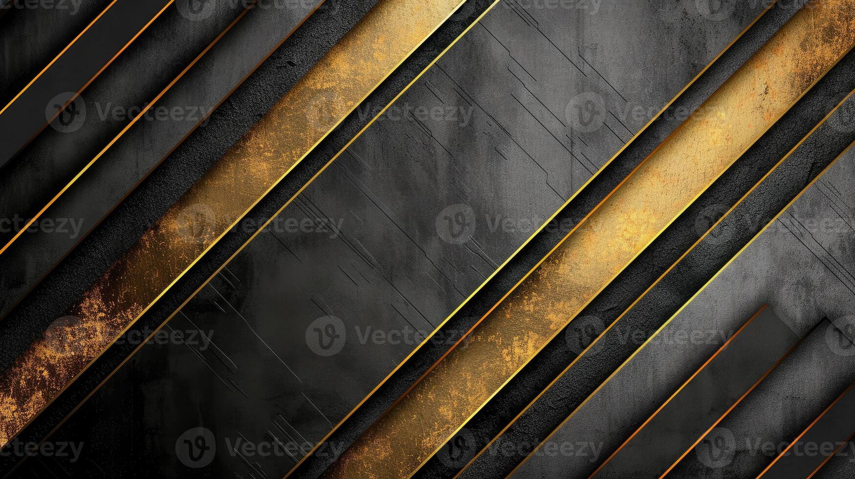 AI generated Opulent black and gold metallic fusion creates a luxurious and sleek background, Ai Generated. photo