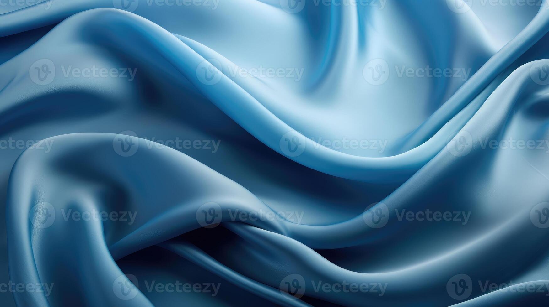 AI generated Tranquil blue satin texture with elegant waves evokes a serene and calming ambiance. Ai Generated. photo