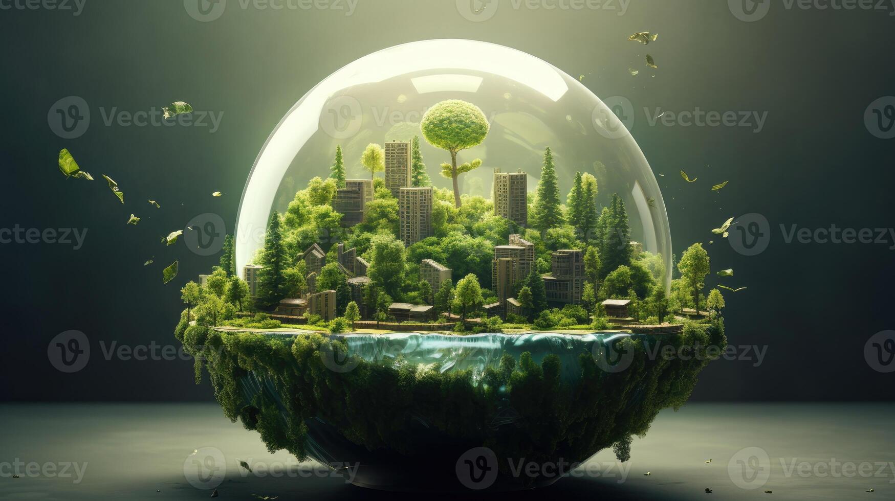 AI generated The eco concept embodies sustainable living, environmental consciousness, and a commitment to preserving our planet. Ai Generated. photo