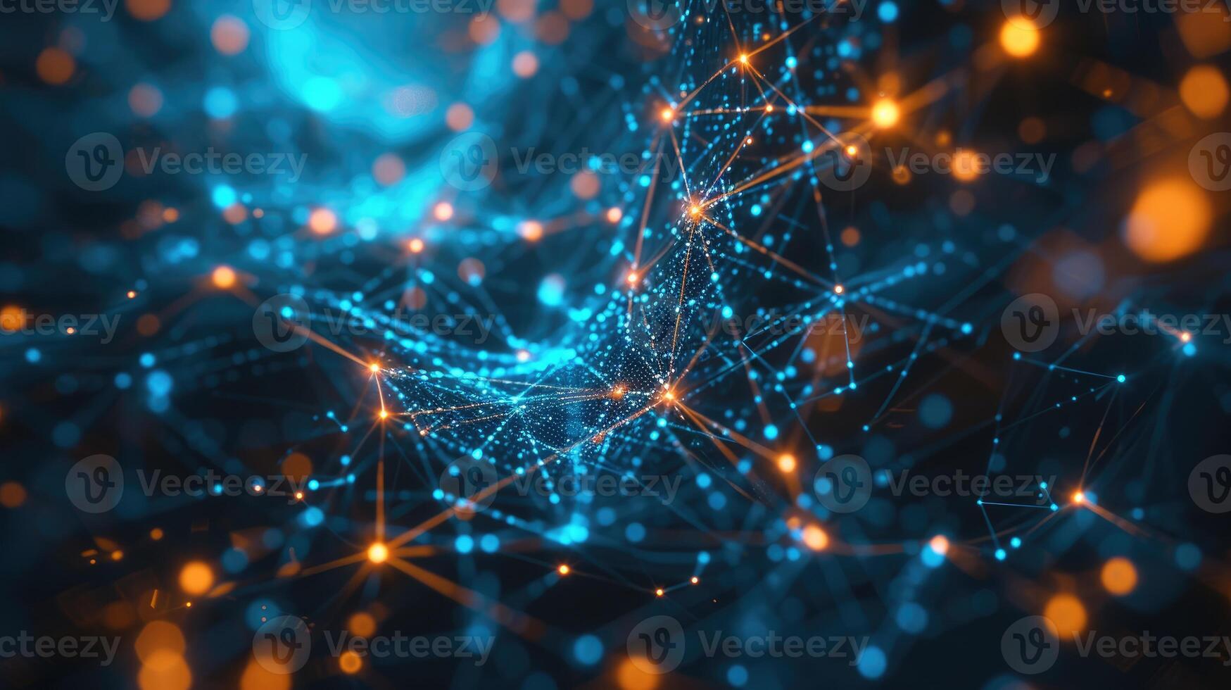 AI generated A luminous abstract tech background showcases intricate fiber optic connections, Ai Generated. photo