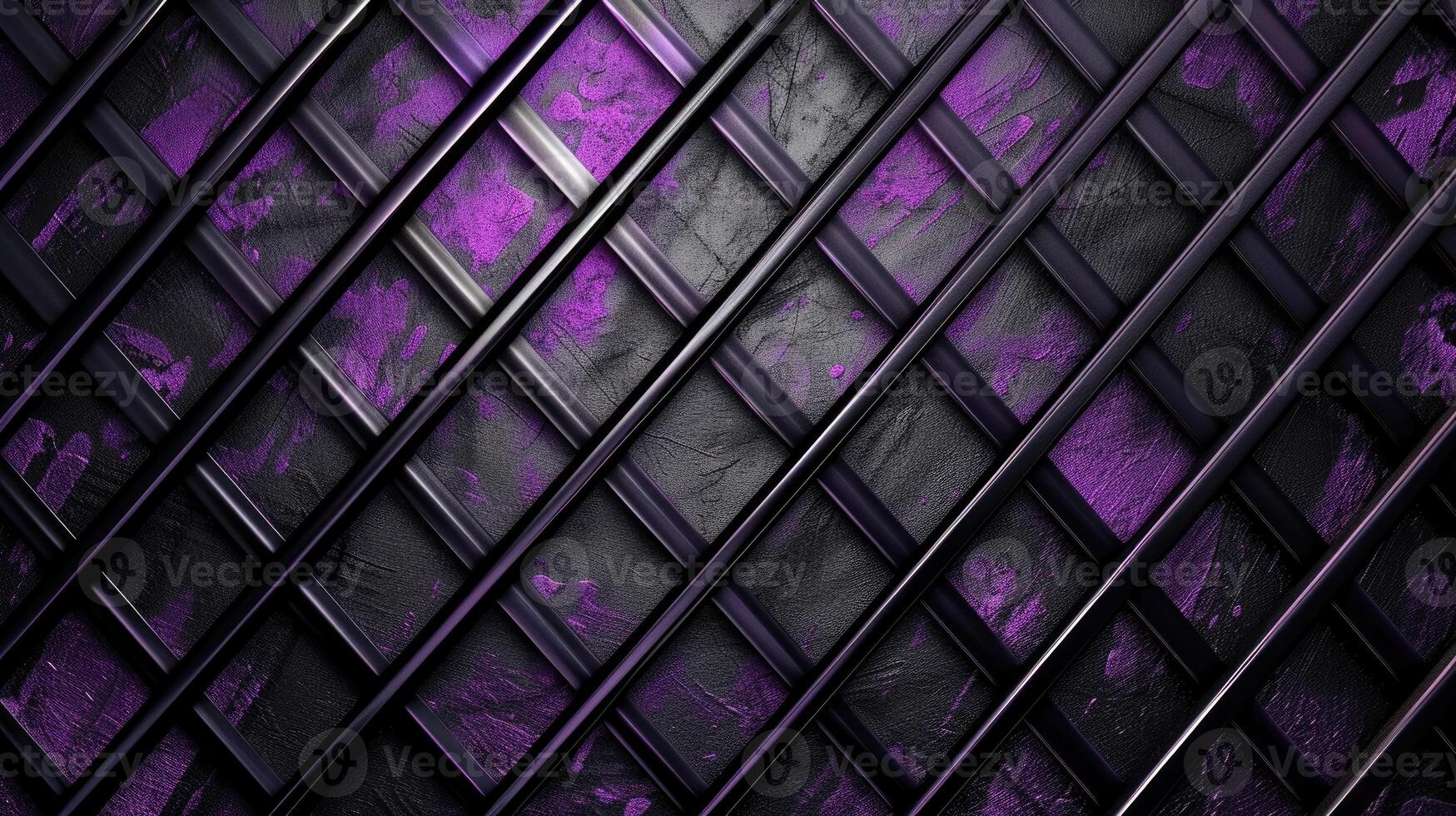 AI generated The fusion of black and purple metal textures forms an edgy and captivating background, Ai Generated. photo