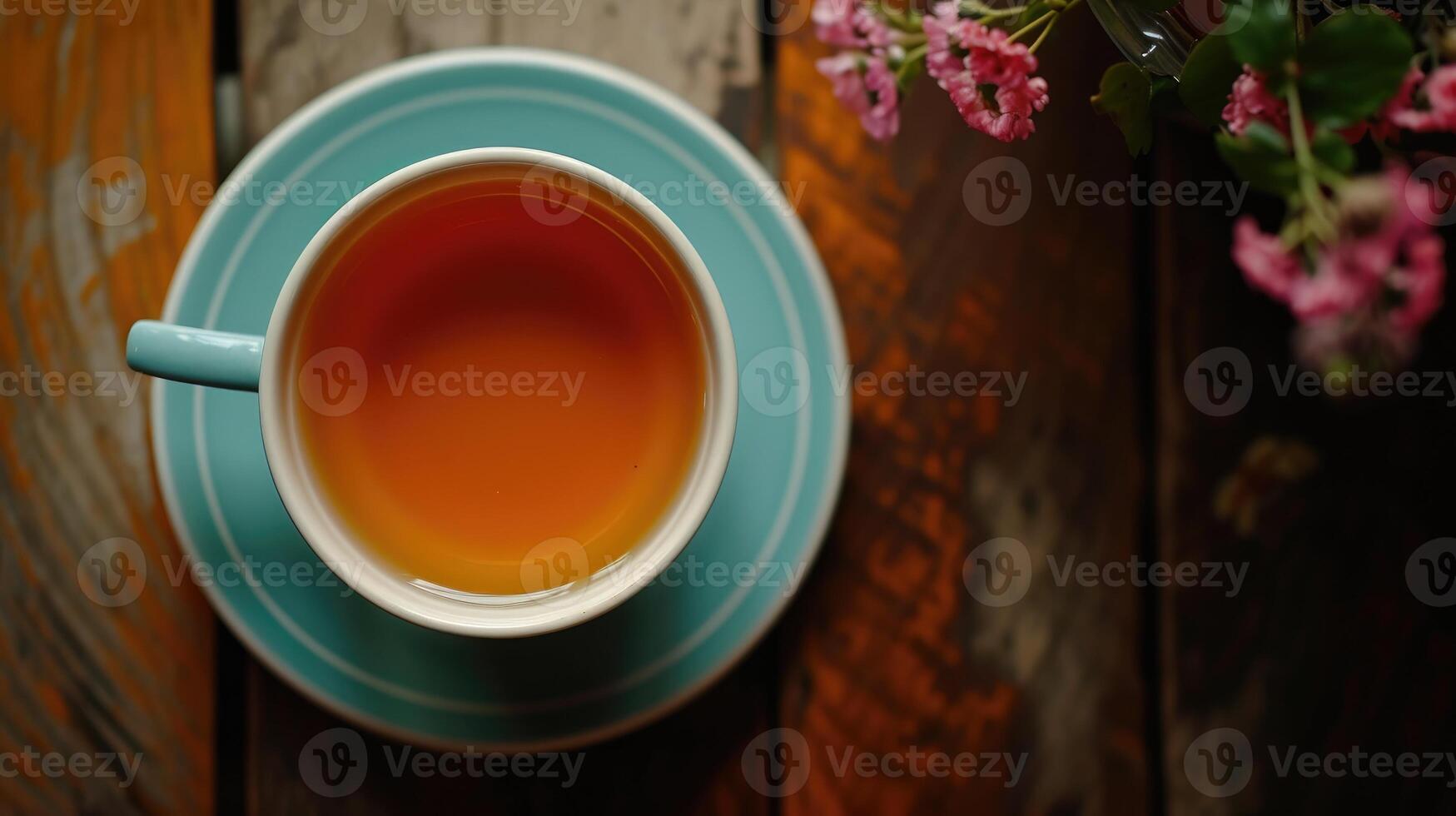 AI generated tea time or cafe break, filled cup. A moment to savor, Ai Generated. photo