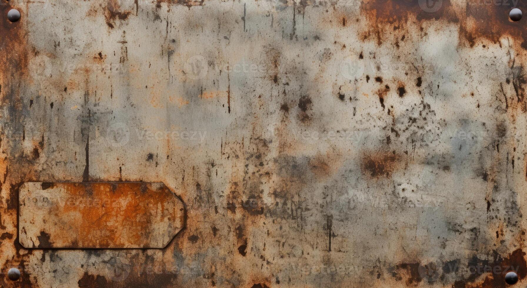 AI generated Weathered and worn, the rusted steel wall tells tales of time and resilience, Ai Generated. photo