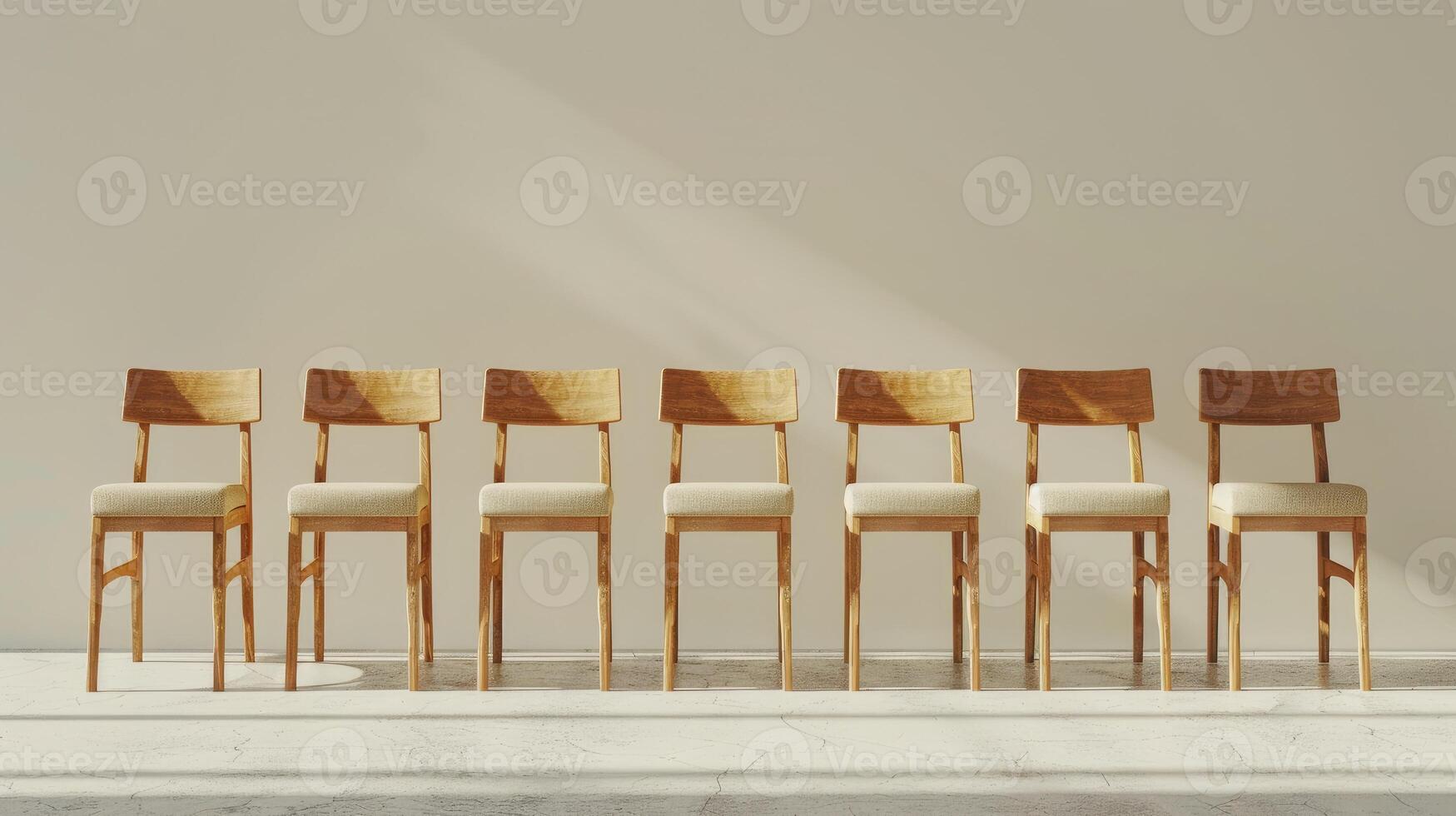 AI generated A row of chairs with one standing out, symbolizing a unique job opportunity and the quest for business leadership, Ai Generated. photo