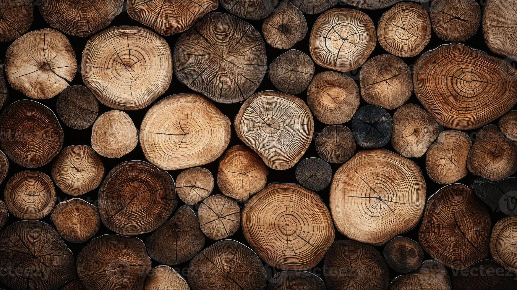 AI generated Intricate wooden cut texture reveals the natural beauty of wood grains, Ai Generated. photo