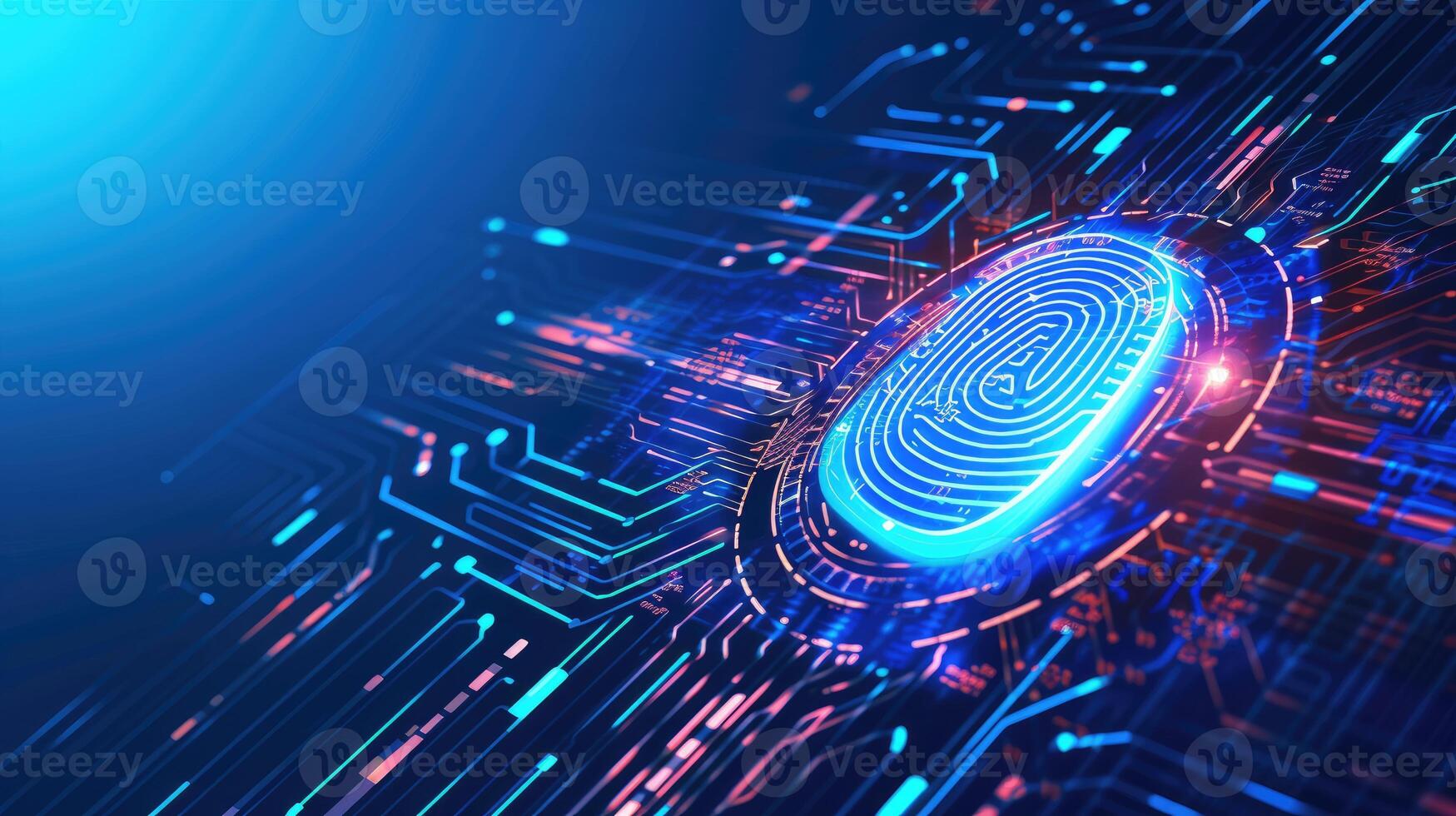 AI generated Strengthen login security with 2FA authentication or cybersecurity fingerprint for online safety, Ai Generated. photo