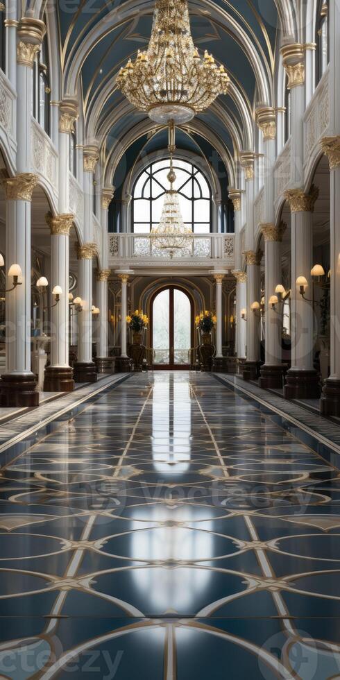 AI generated Transform your space with exquisite porcelain floor works, adding an elegant touch, Ai Generated. photo
