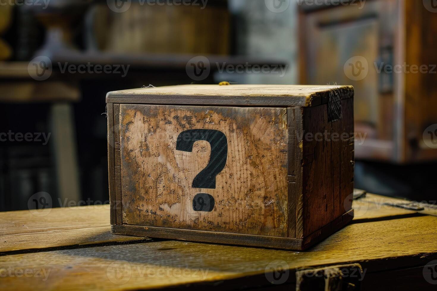 AI generated A question mark enclosed in a box, inviting curiosity and contemplation, Ai Generated. photo