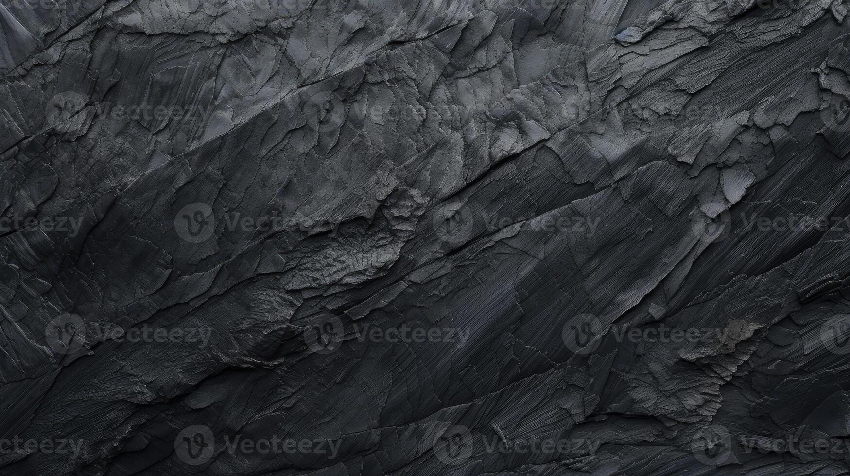 AI generated Close-up unveils an abstract black textured surface, creating a mysterious and captivating aesthetic. Ai Generated. photo