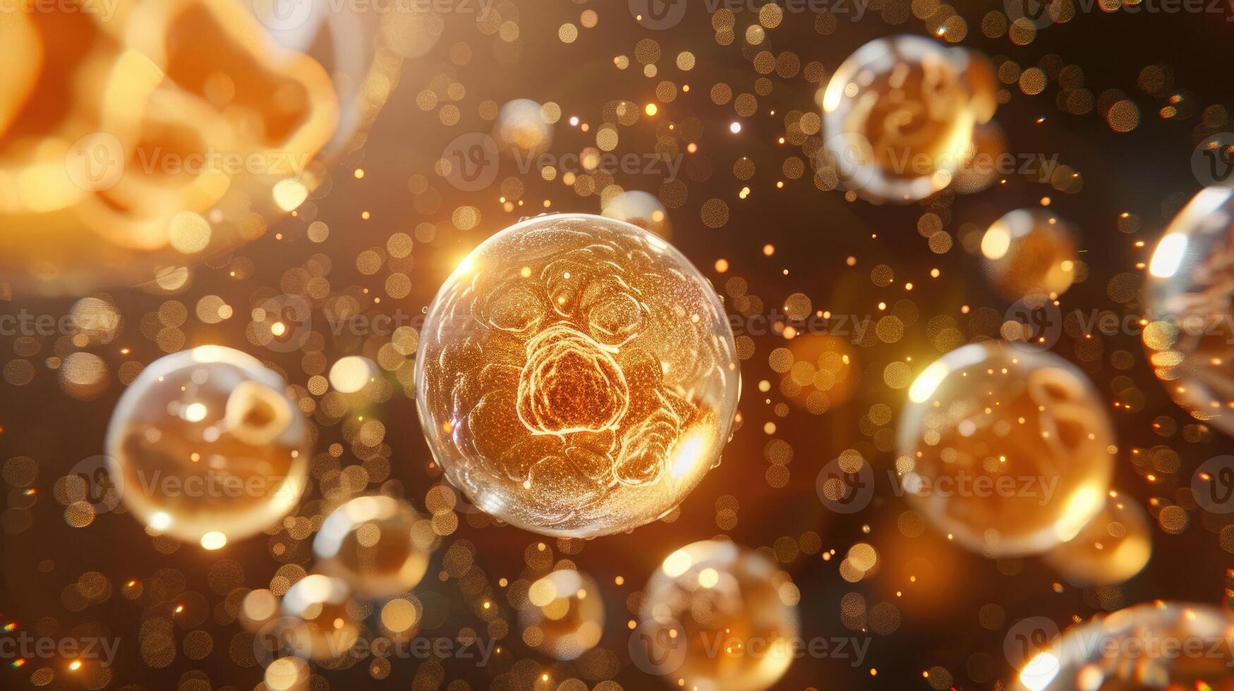 AI generated A captivating portrayal of dynamic embryonic stem cells. Ai Generated. photo