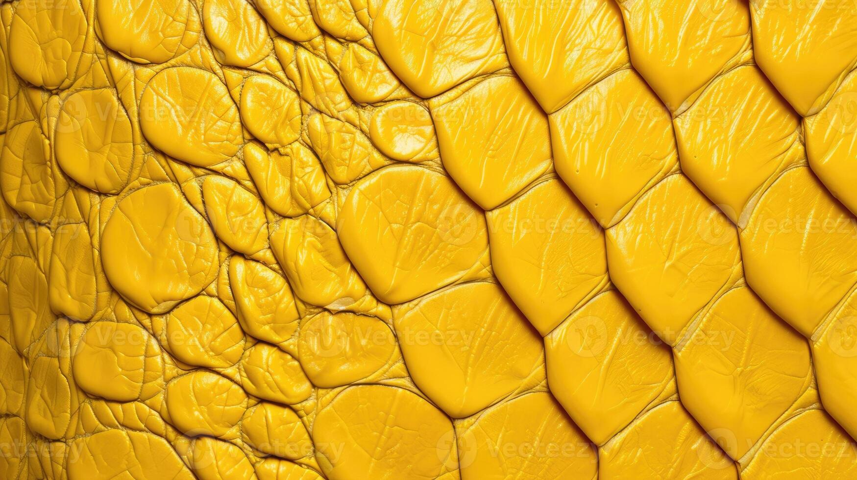 AI generated Sunny yellow leather, textured with the allure of reptilian scales, exudes captivating sophistication, Ai Generated. photo