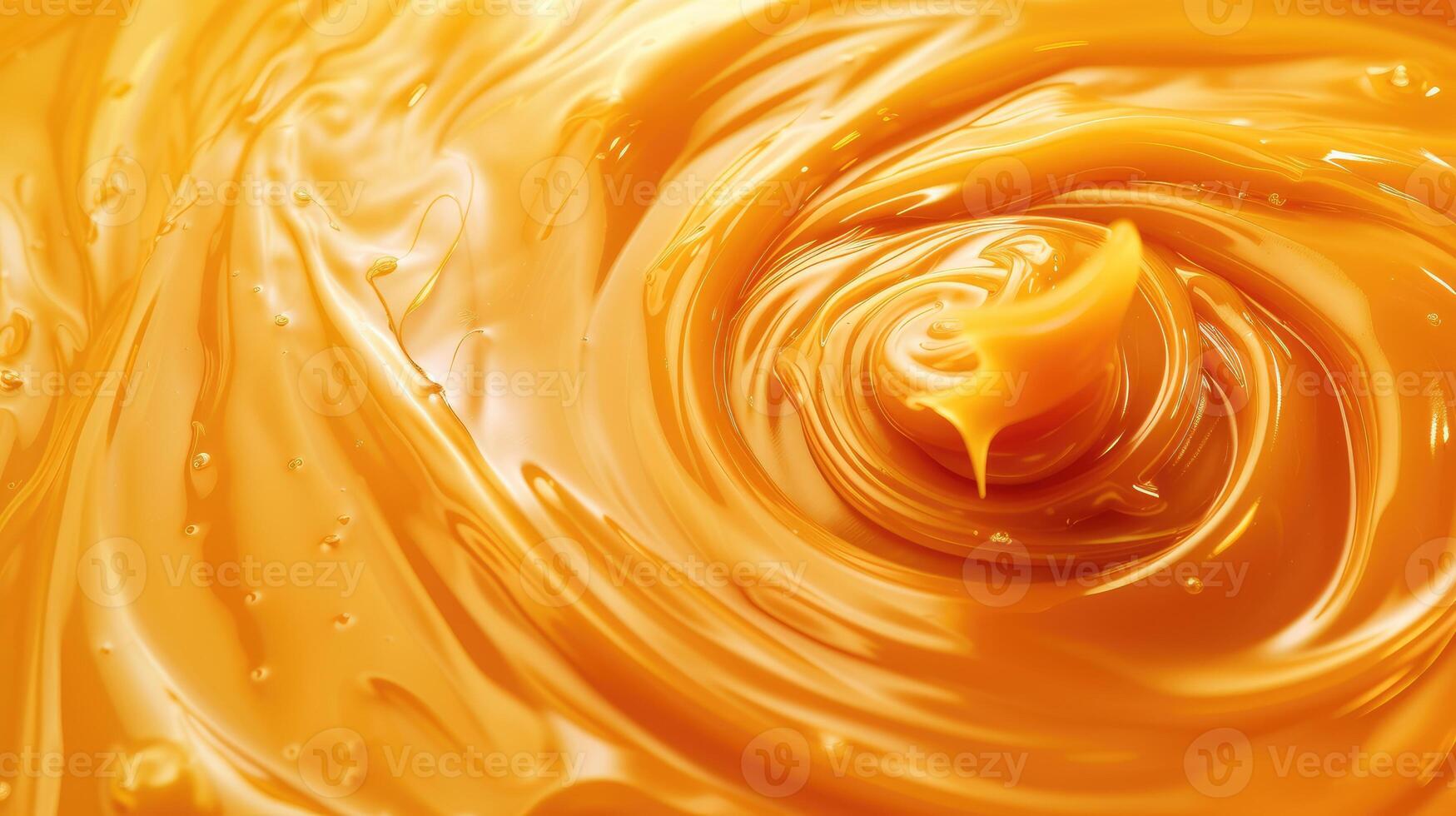 ai generado un delicioso líquido caramelo antecedentes con arremolinándose Derretido caramelo evoca indulgente dulzura. tentador, ai generado. foto