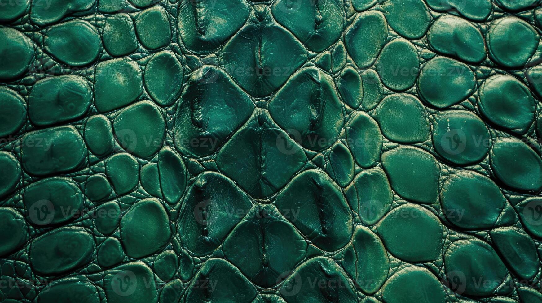 AI generated Lush green leather, textured with the allure of reptilian scales, creates captivating sophistication, Ai Generated. photo