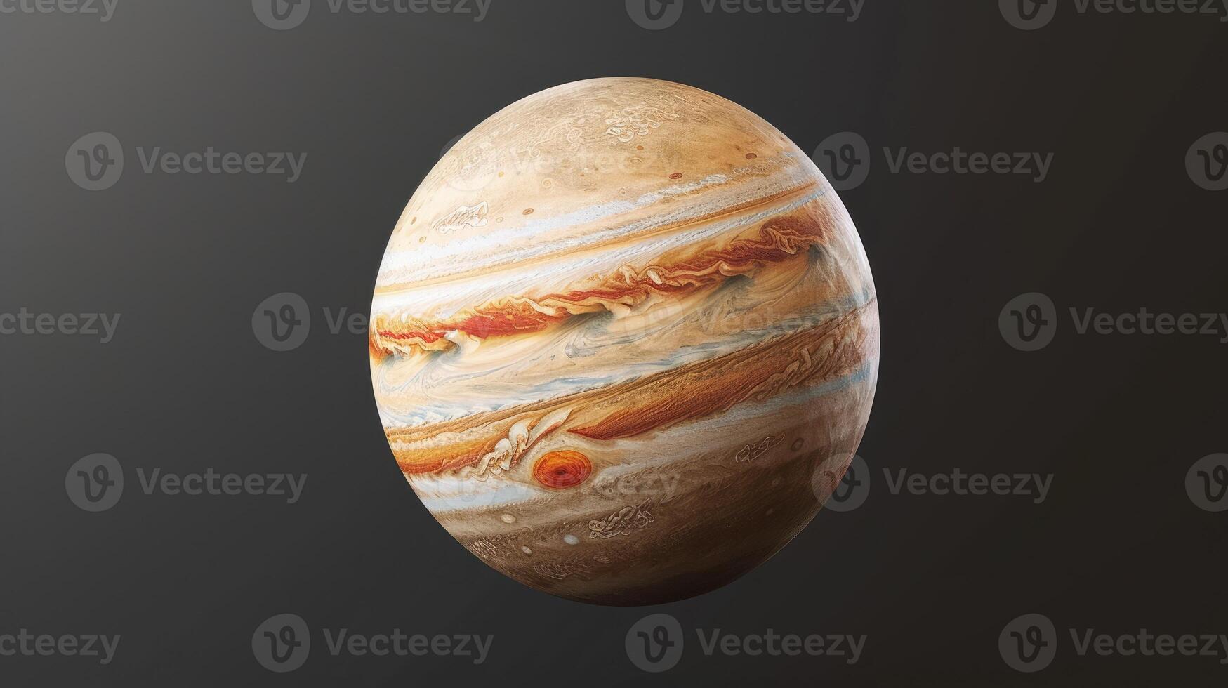 AI generated Jupiter planet isolated on a transparent background. Ai Generated photo