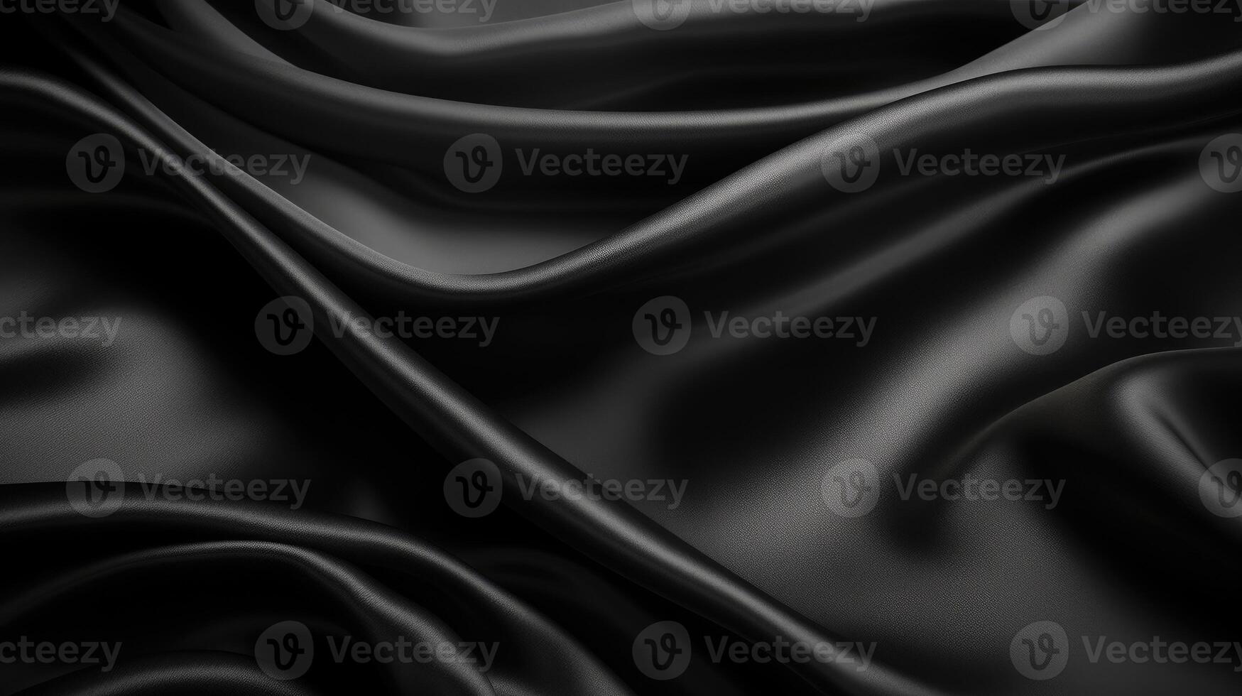 AI generated Luxurious, dark satin fabric with an elegant flow, captured in a mesmerizing close-up. Ai Generated. photo