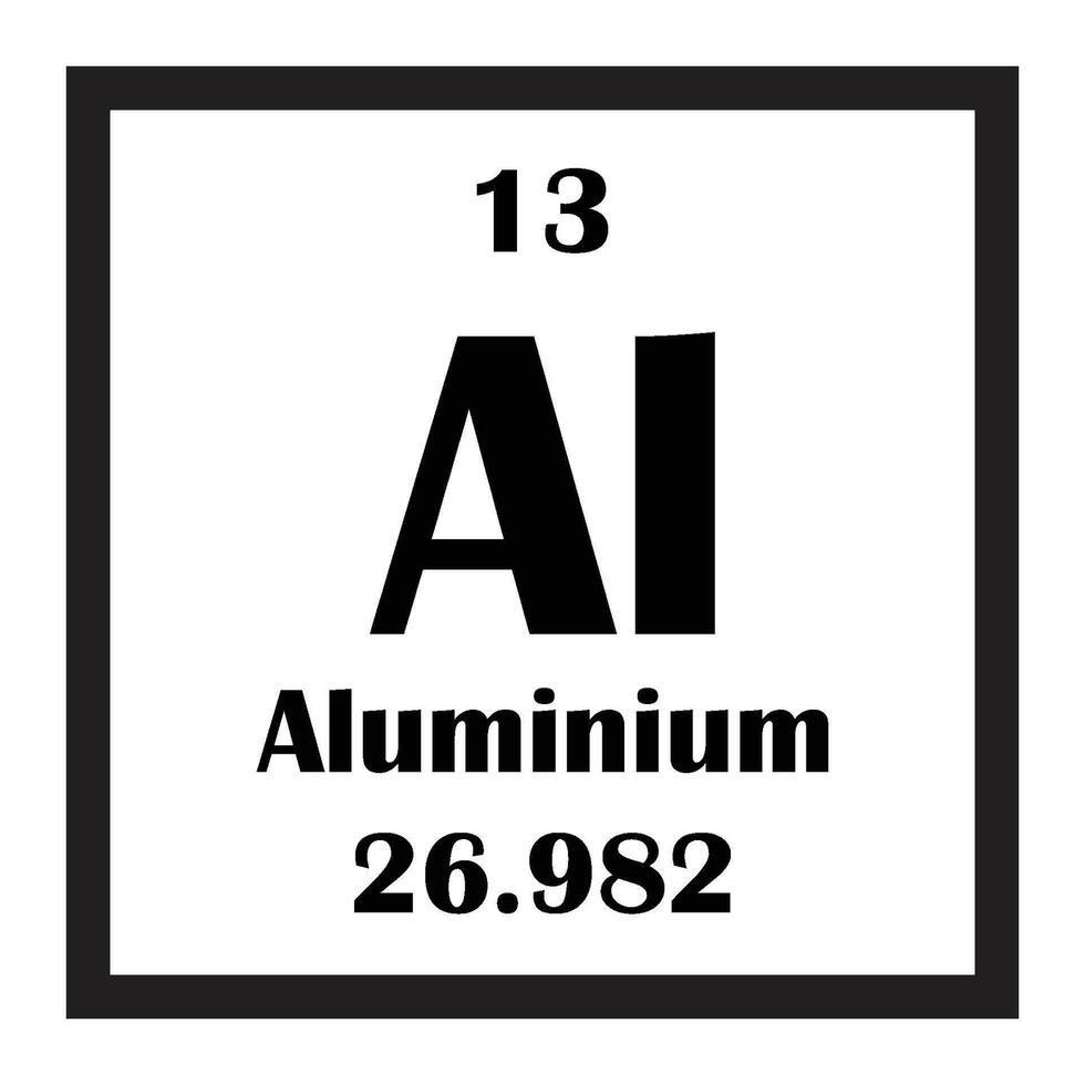 Aluminum chemical element icon vector