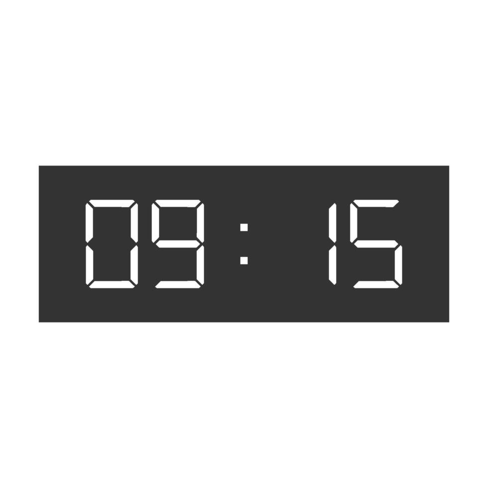 digital clock icon vector