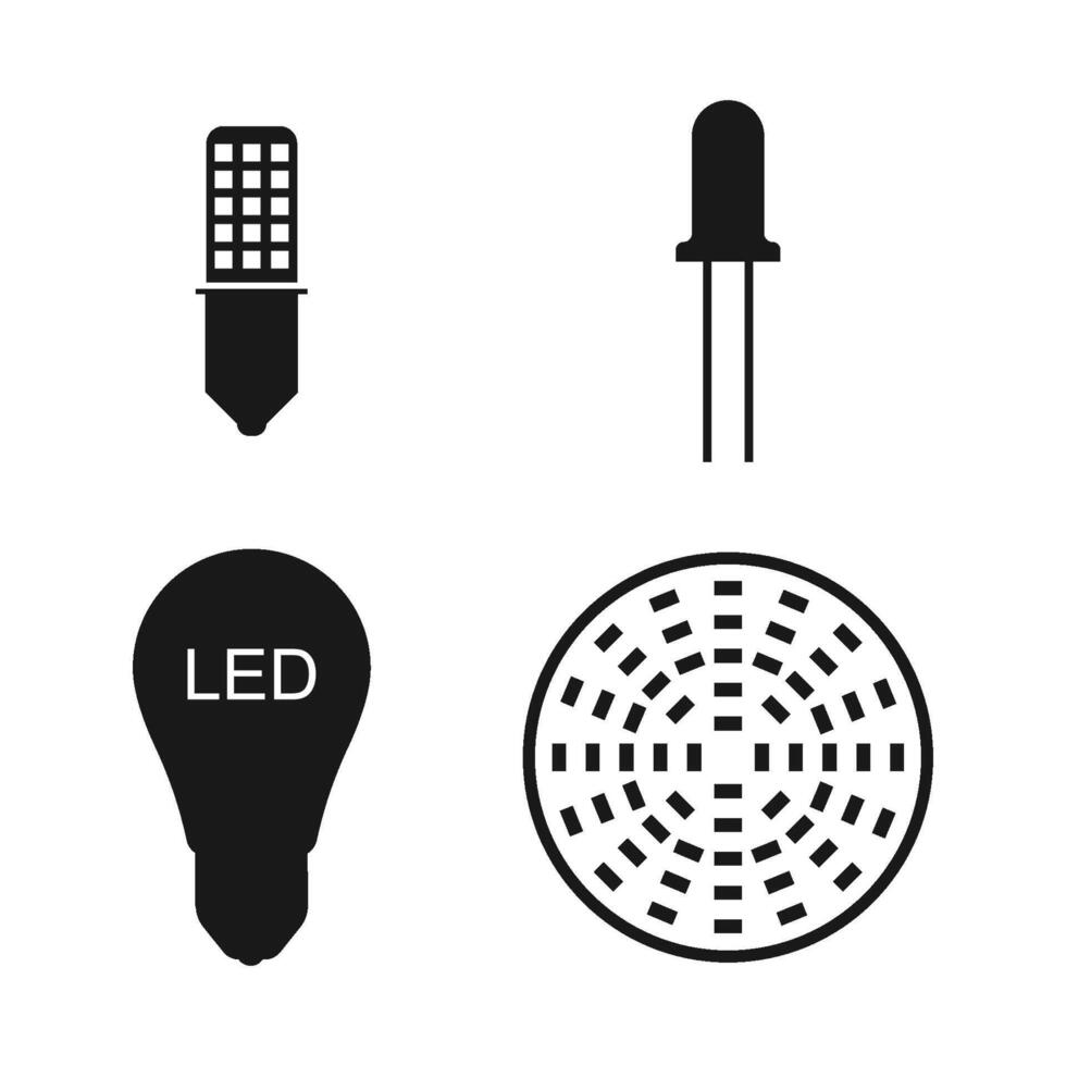 LED ligero icono vector