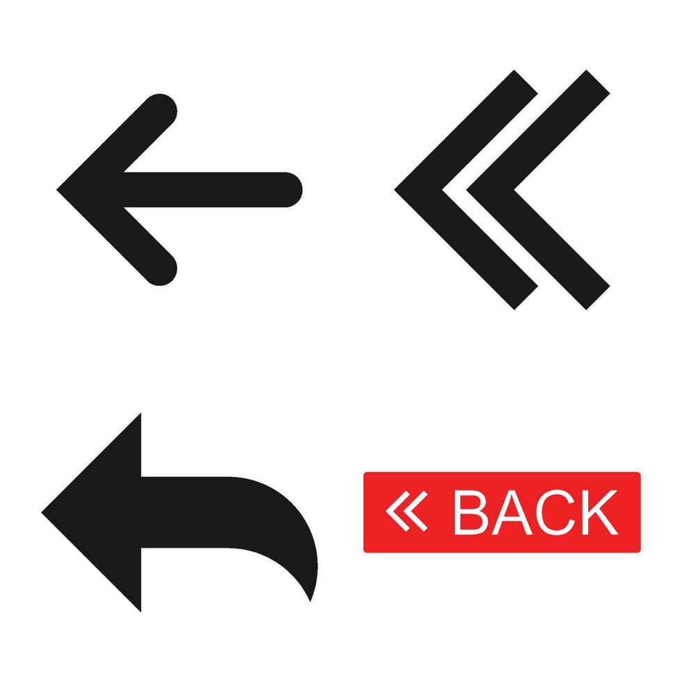 back icon vector