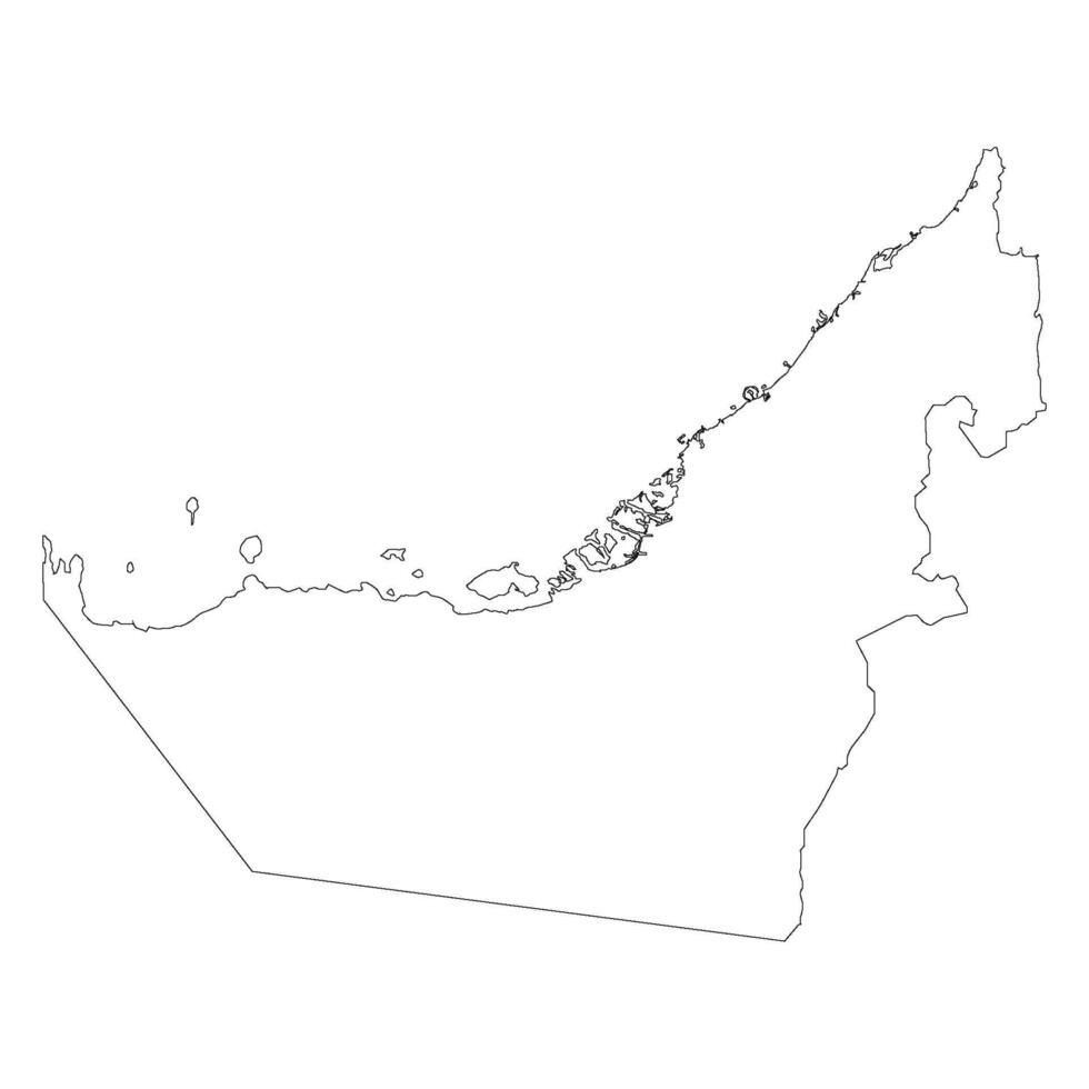 United Arab Emirates map icon vector