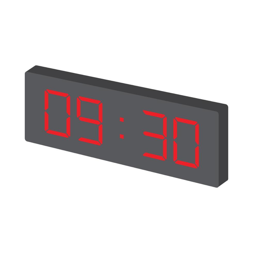 digital clock icon vector