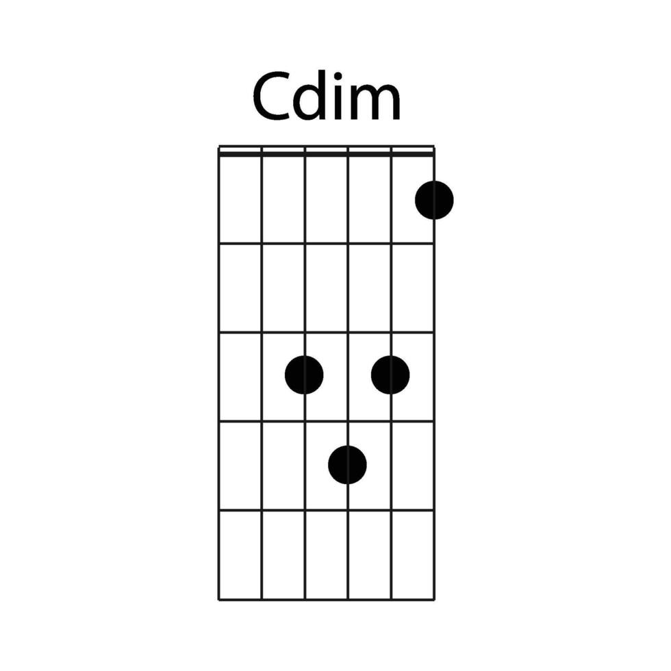 C guitar chord icon vector