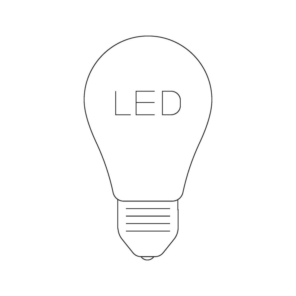 led light icon vector