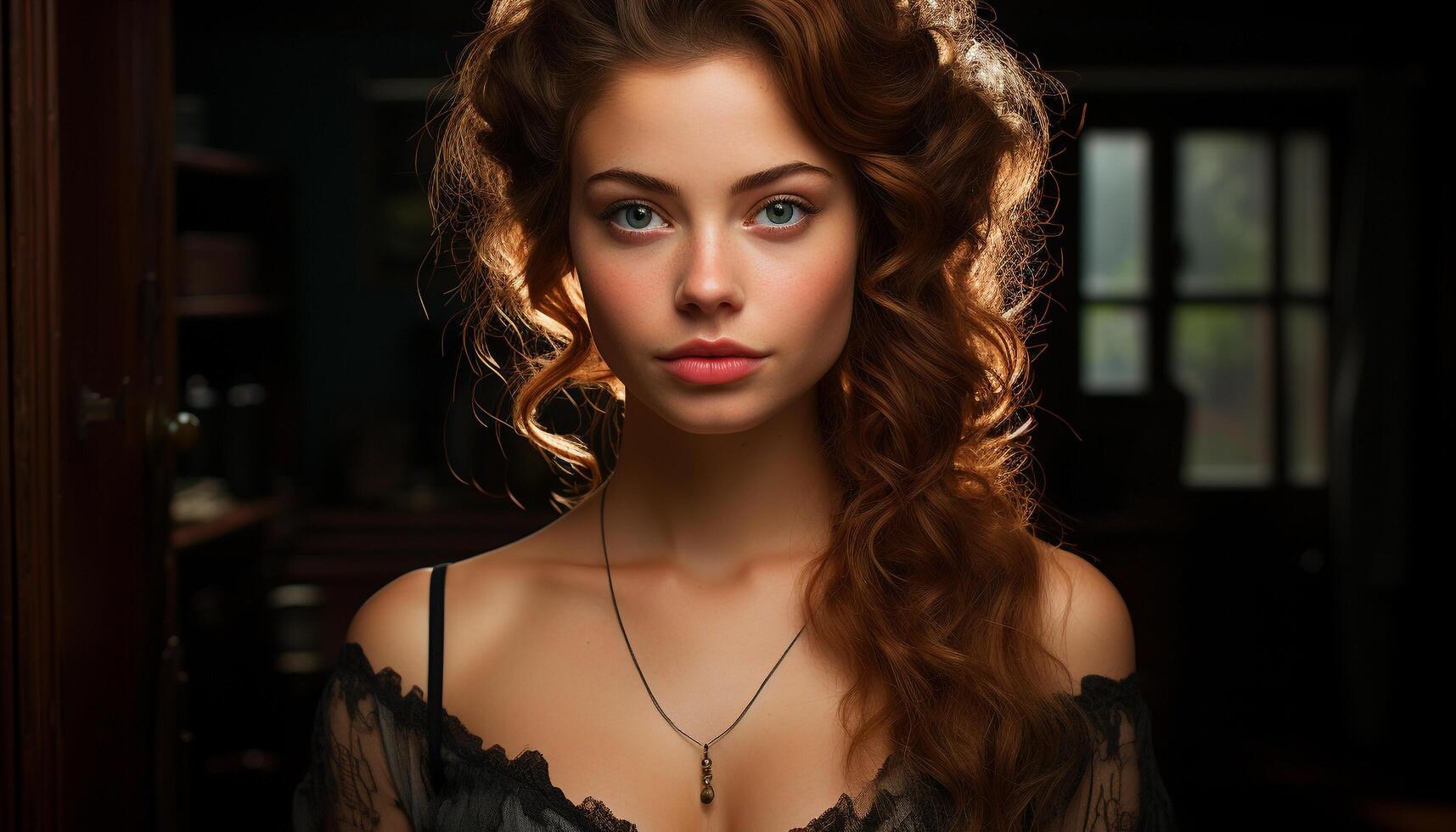 ai generado hermosa mujer, Moda modelo, elegancia, glamour, retrato, lujo, sonriente generado por ai foto