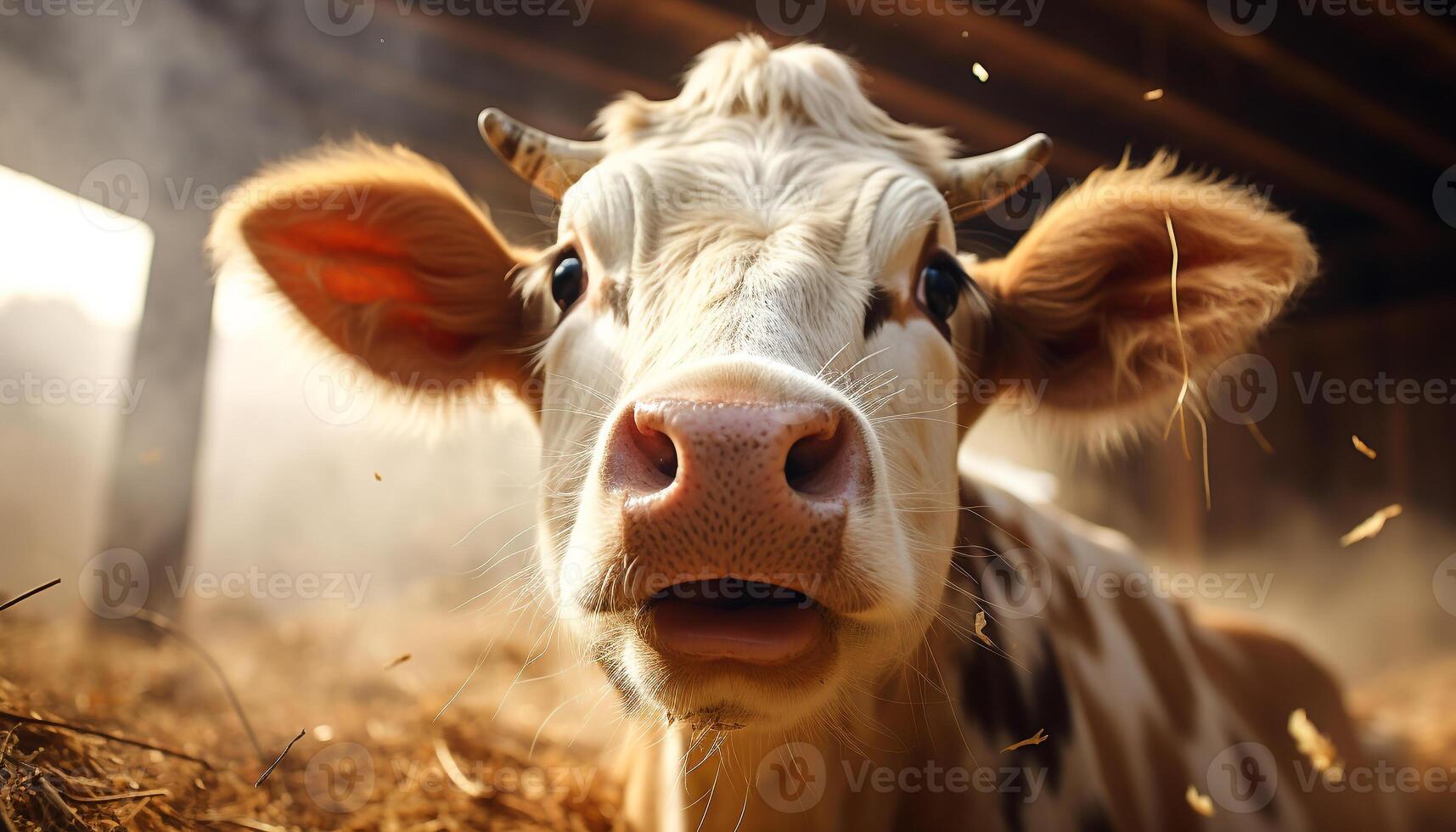 ai generado linda vaca pasto en verde prado, disfrutando el Fresco al aire libre generado por ai foto