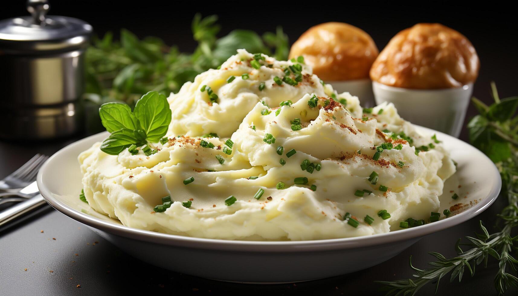 ai generado frescura y sano comiendo en un plato de vegetariano comida generado por ai foto