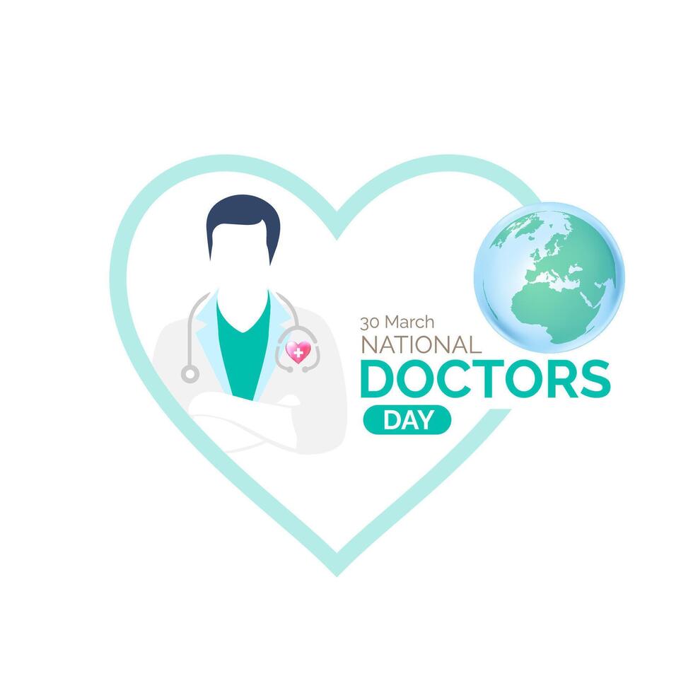 international doctors' day vector logo event concept