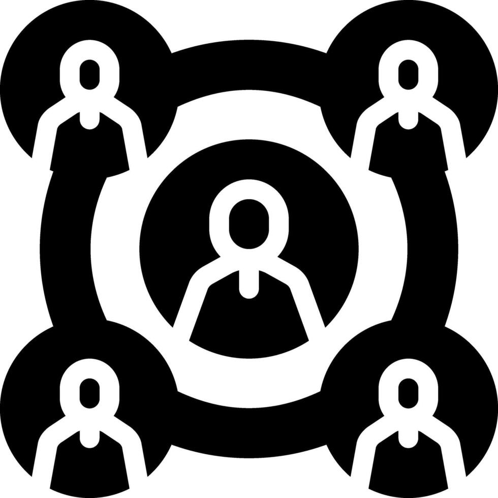 this icon or logo community manager icon or other where miscellaneous things that exist at managers' meetings to discuss something and others or design application software vector