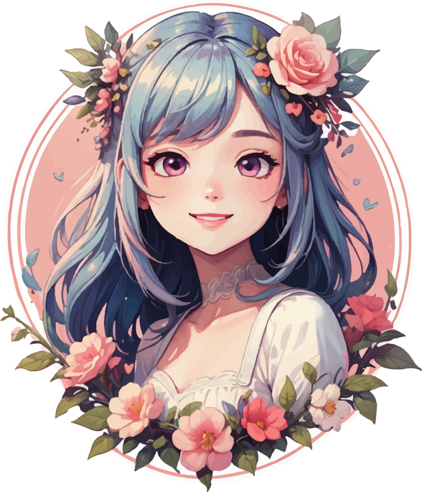 AI generated Beauty Valentine Fairy in Frame Image png