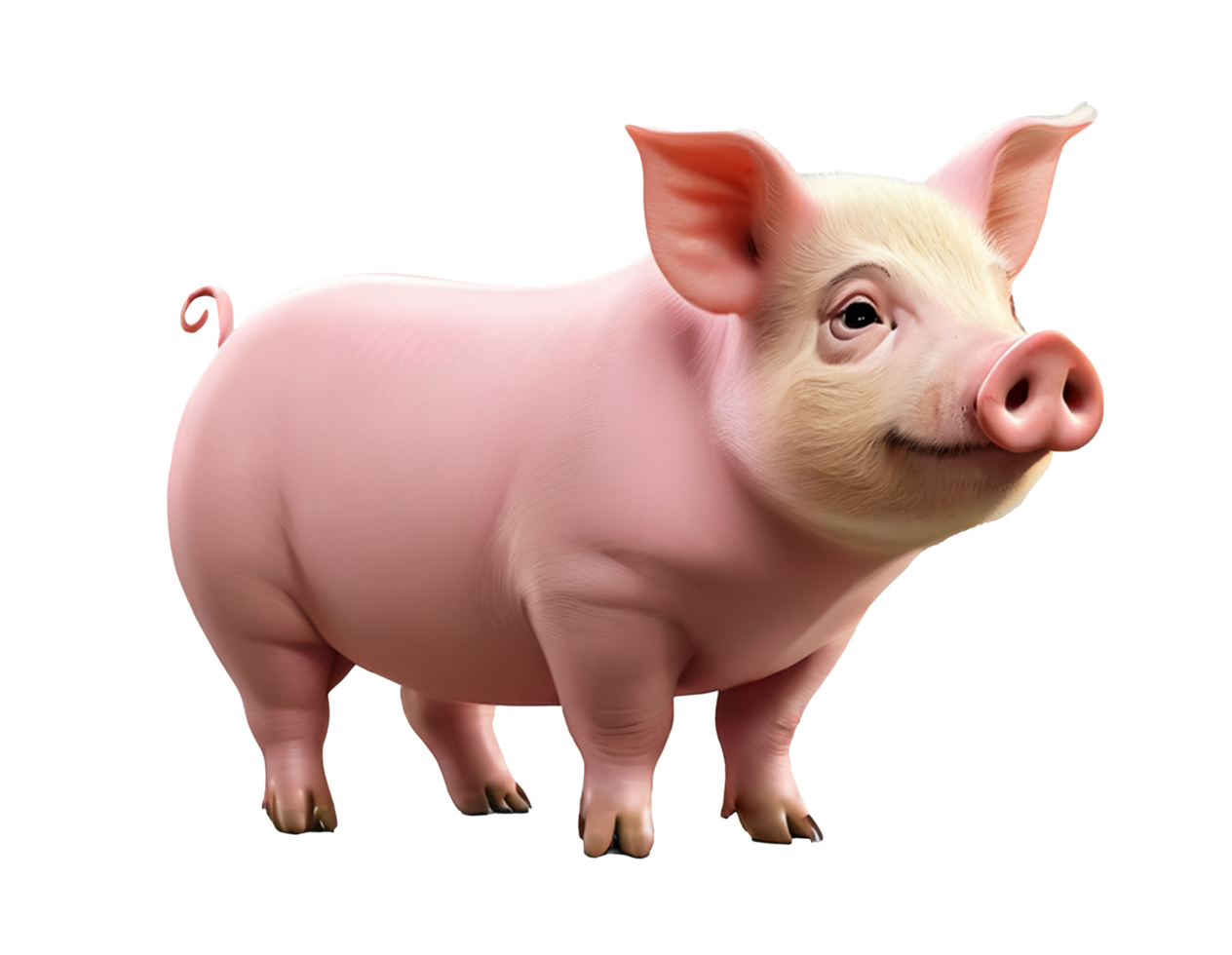 AI generated 3d pig cartoon png
